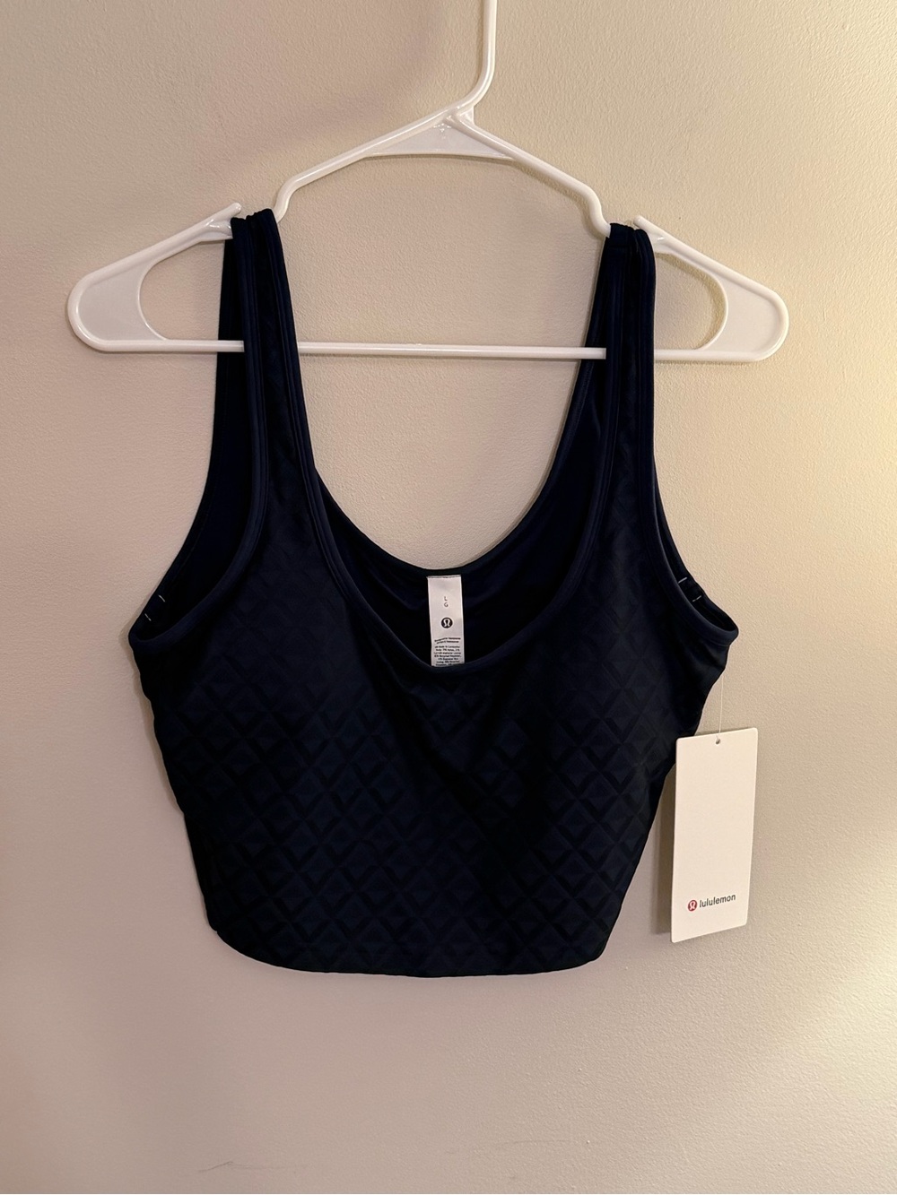 NWT Lululemon Textured Mesh Tennis Tank Top Club Blue Women’s Size Large